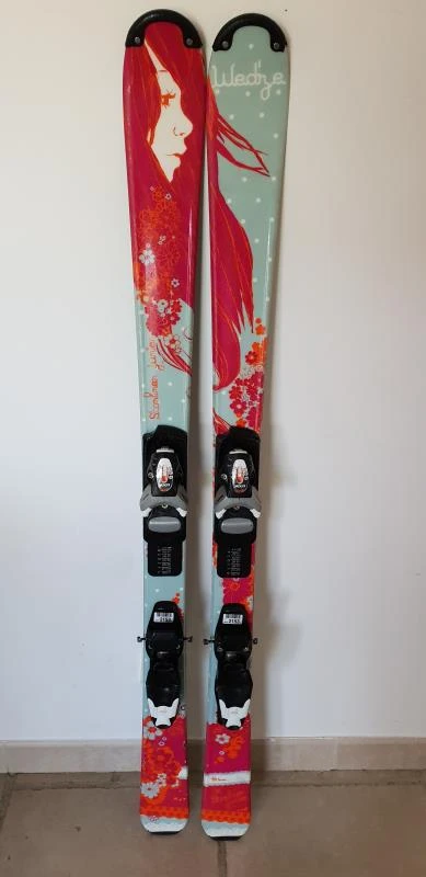 SKI D'OCCASION JUNIOR WED'ZĂ STARLINER ROSE FIXATION AXIUM