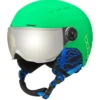 CASQUE DE SKI/SNOW JUNIOR NEUF BOLLÉ QUIZ VISOR MATT GREEN BLUE CAT S2 2020