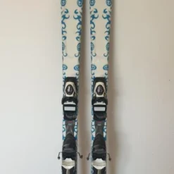 SKI D'OCCASION FEMME WEDZ'E STARLINER BLEU + FIXATION LOOK