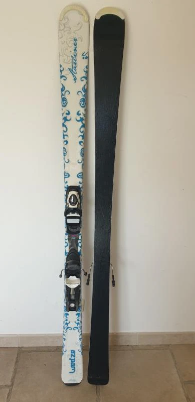 SKI D'OCCASION FEMME WEDZ'E STARLINER BLEU + FIXATION LOOK â Image 3