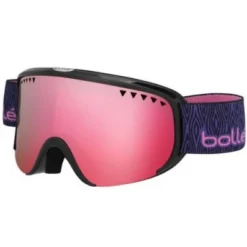 MASQUE DE SKI BOLLĂ SCARLETT SHINY BLACK PURPLE WOOD 2019 VERMILLON GUN S.2