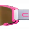 MASQUE DE SKI ENFANT CÉBÉ SUPER BIONIC MAT PINK GREY 2020 DARK ROSE FLASH GOLD CAT 3