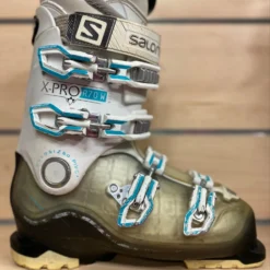 CHAUSSURE DE SKI D'OCCASION FEMME SALOMON X PRO 70 W WHITE TURQUOISE