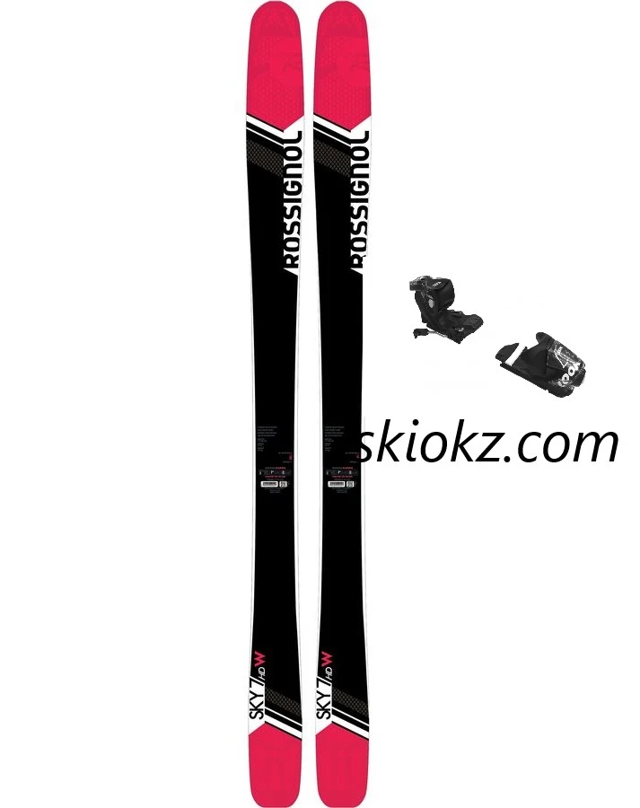 SKI NEUF FREERIDE FEMME ROSSIGNOL SKY 7 W + FIXATION LOOK NX12