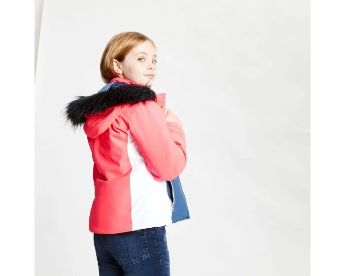 VESTE DE SKI TECHNIQUE JUNIOR FILLE DARE 2 B ESTIMATE 20K A CAPUCHE ROSE . â Image 3