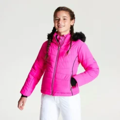 VESTE DE SKI JUNIOR FILLE DARE 2B PREDATE CYBER PINK DGP332
