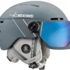 CASQUE DE SKI/SNOW CÉBÉ FIREBALL MATT CIMENT WHITE GREY DEUX VISIÈRES 1 ET 3